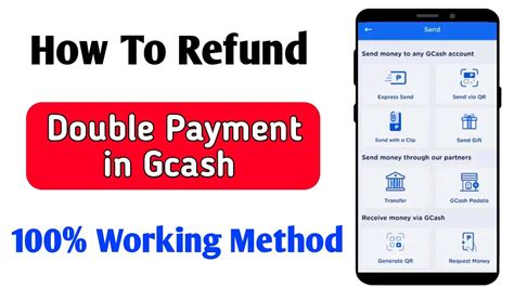 how to refund double payment in gcash .